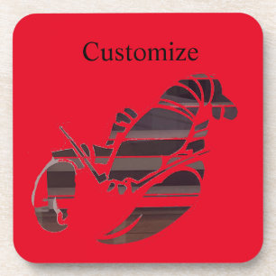 Red Maine Lobsters Thunder_Cove Coaster