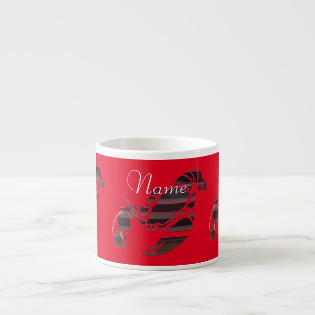 Red Maine Lobsters Thunder_Cove Espresso Cup (Front)