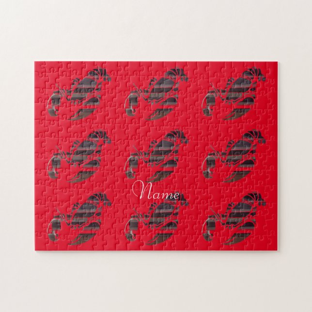 Red Maine Lobsters Thunder_Cove Jigsaw Puzzle (Horizontal)