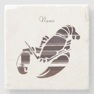 Red Maine Lobsters Thunder_Cove Stone Coaster