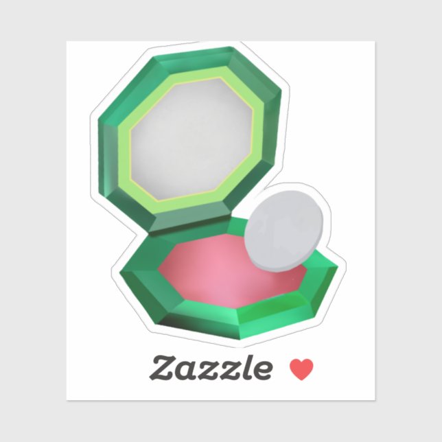 Red Makeup in Green Compact (Sheet)