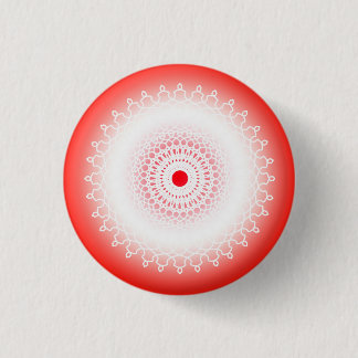 Red Mandala 3 Cm Round Badge