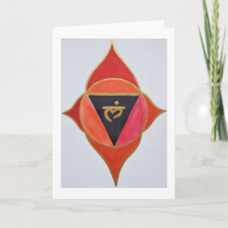 Red mandala holiday card