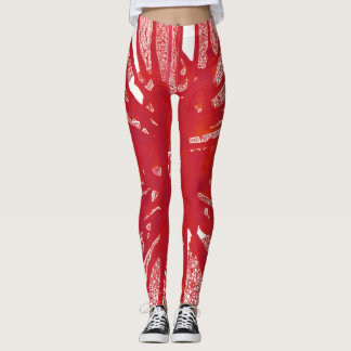Red Mandala Leggings