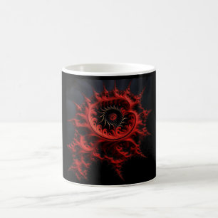 Red Mandelbrot Fractal On A Black Background Coffee Mug