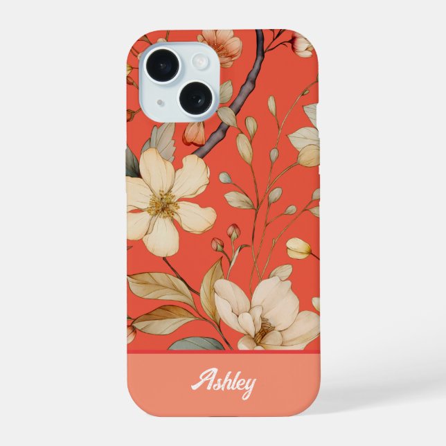 Red Mango Spring Wild Flower iPhone Case (Back)