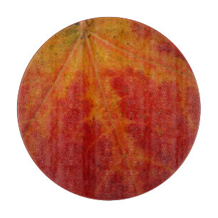 Red Maple Leaf Abstract Autumn Nature Photography Cutting Board