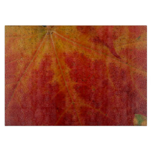 Red Maple Leaf Abstract Autumn Nature Photography Cutting Board