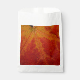 Red Maple Leaf Abstract Autumn Nature Photography Favour Bag