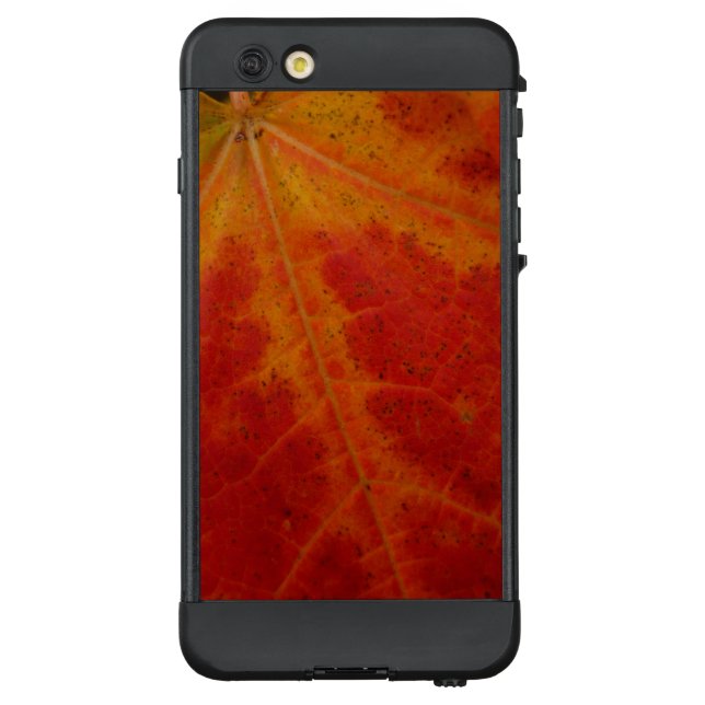 Red Maple Leaf Abstract Autumn Nature Photography LifeProof iPhone Case (Back)