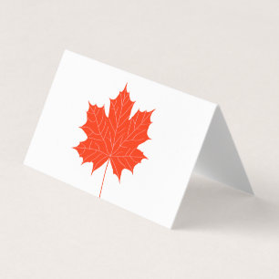 Red maple leaf business card