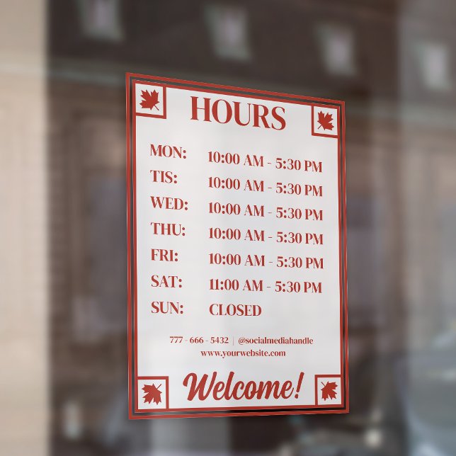 Red Maple Leaf Corners Small Business Open Hours (Creator Uploaded)