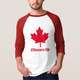 Red MAPLE Leaf Elbows Up T-Shirt