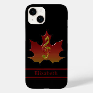 Red Maple Leaf in Fall Colour Harmony Name Case-Mate iPhone 14 Case