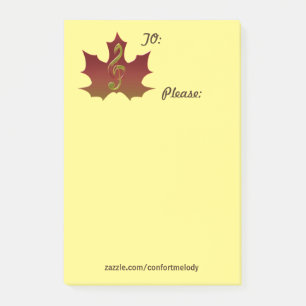 Red Maple Leaf in Fall Colour Harmony Post-it Notes