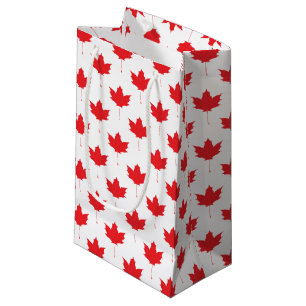 Red maple leaf small gift bag