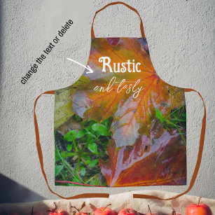 Red maple leaves apron