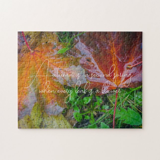 Red maple leaves jigsaw puzzle (Horizontal)