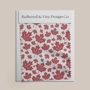 Red Maple Leaves Pattern Fabric