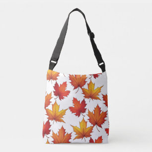 Red Maple Leaves Pattern. Fall Pattern Crossbody Bag