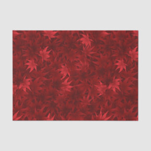 Red maple leaves pattern tissue paper