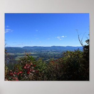 Red Maple Over Page Valley Poster