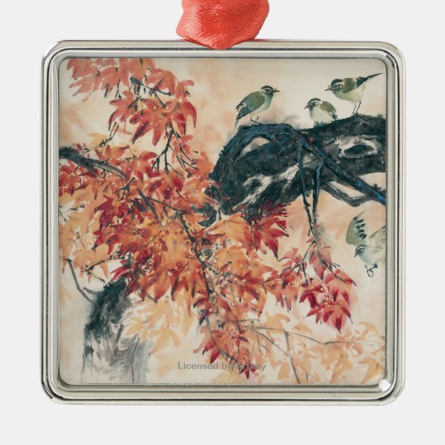 Red Maples Metal Tree Decoration (Front)