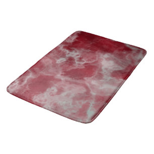 Red Marble abstract Bath Mat