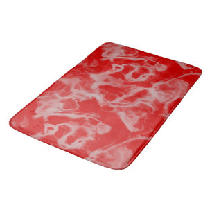 red Marble abstract Bath Mat