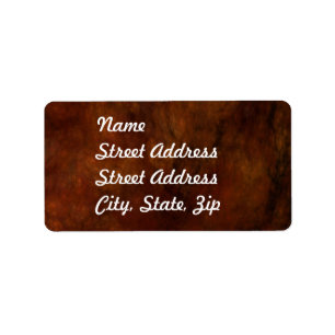 Red Marble Abstract Fractal Address Sticker