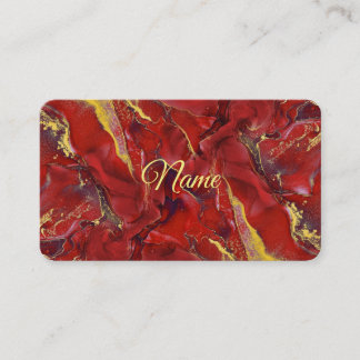 Red Marble Business Card