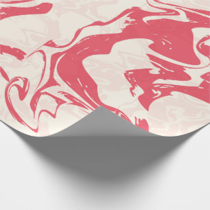 Red Marble Swirl Wrapping Paper