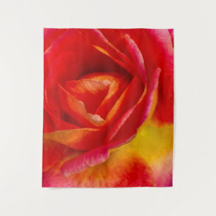 Red Mardi Gras Rose Impressionist Photograph Tapestry