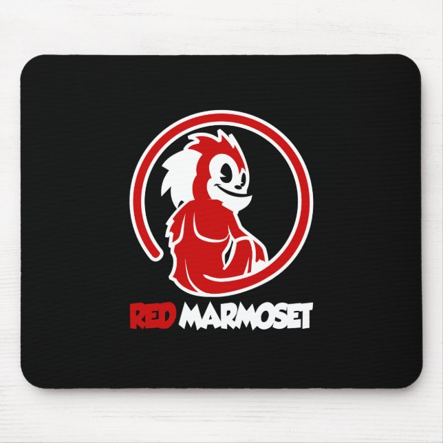 Red Marmoset Logo Mouse Pad (Front)
