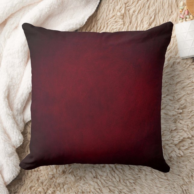 Red Maroon artistic, elegant modern Throw Pillow (Blanket)