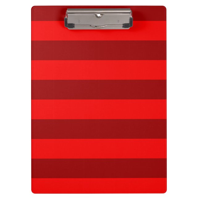 Red Maroon Stripes Design Clipboard (Front)
