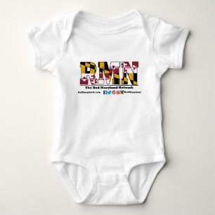 Red Maryland logo baby apparel Bodysuit