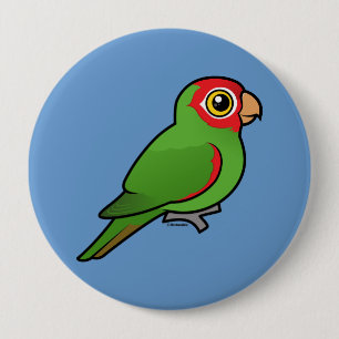 Red-masked Parakeet 10 Cm Round Badge