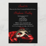 Red Masquerade Sweet 16 Birthday Invitation<br><div class="desc">This beautiful invitation is sure to make your party a special day!</div>