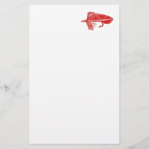 "Red Matuka Streamer" Trout Fly Stationery