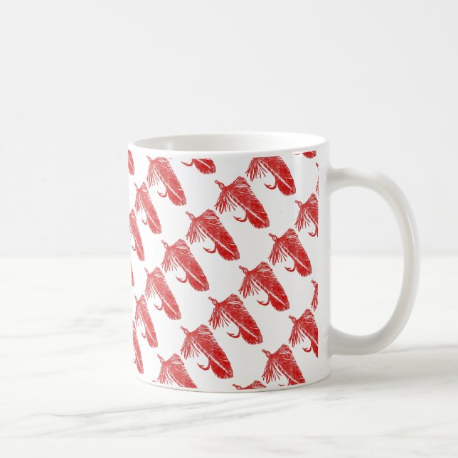 "Red Matuka" Tiled Trout Fly Mug (Right)