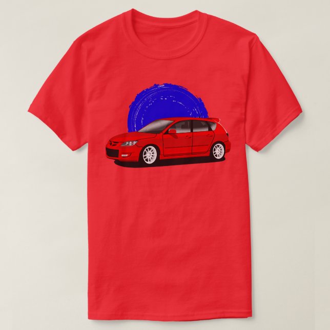 Red Mazda 3 MPS T-Shirt (Design Front)