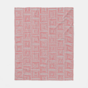 Red Maze Fleece Blanket