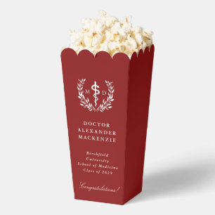 Red MD Asclepius Graduation Favour Box