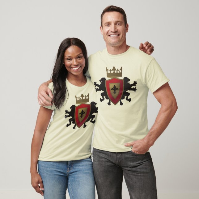 Red Mediaeval Lion Heraldry Amer. Apparel Organic  T-Shirt (Unisex)