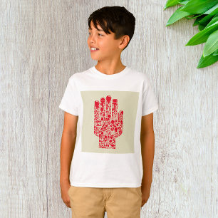 Red Medical Hand Symbol Healthcare T-Shirt