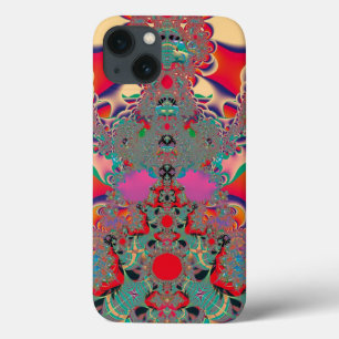 Red Meditation Fractal Abstract Art iPhone 13 Case
