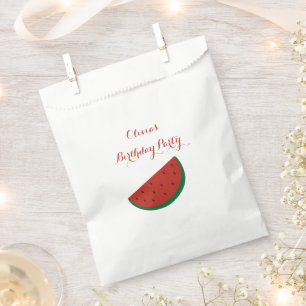 Red Melon Watermelon Summer birthday party Favour Bag