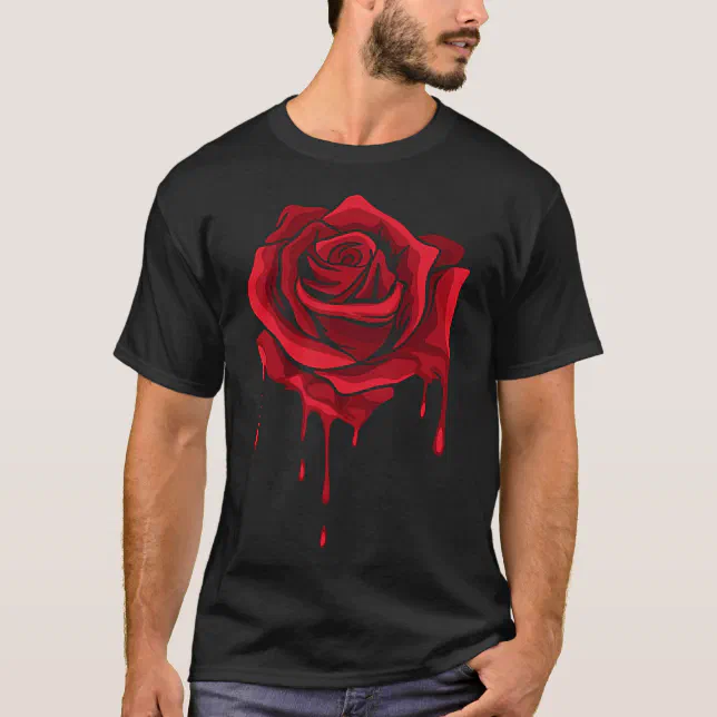 Red Melting Rose Garden Gardener Botanist Flowers T-Shirt | Zazzle