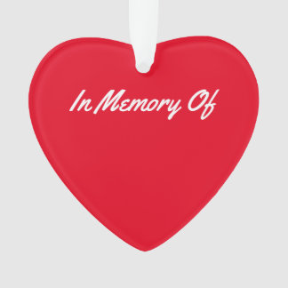 Red Memory Heart keepsake. Ornament